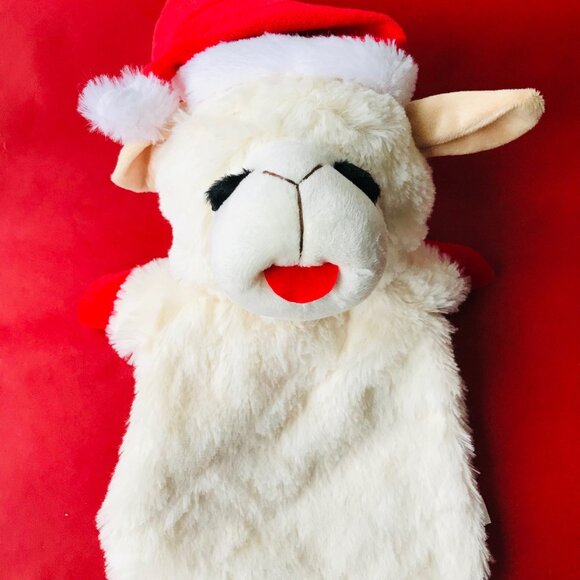 Multipet   Plush Crinkle Flop Dog Toy Lambchop  Christmas Holiday Size : 16" - Picture 3 of 5